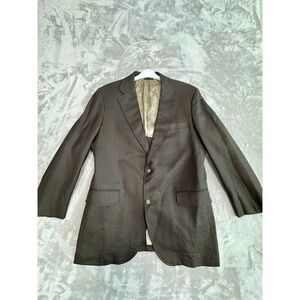 Vintage‎ Corbin LTD Mens Houndstooth Blazer Jacket 2 Button Professional